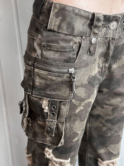 Camouflage Low Waisted Work Pants