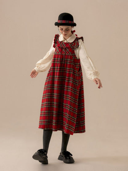 Fly Sleeve Tweed Customized Long Vest Doll Dresses