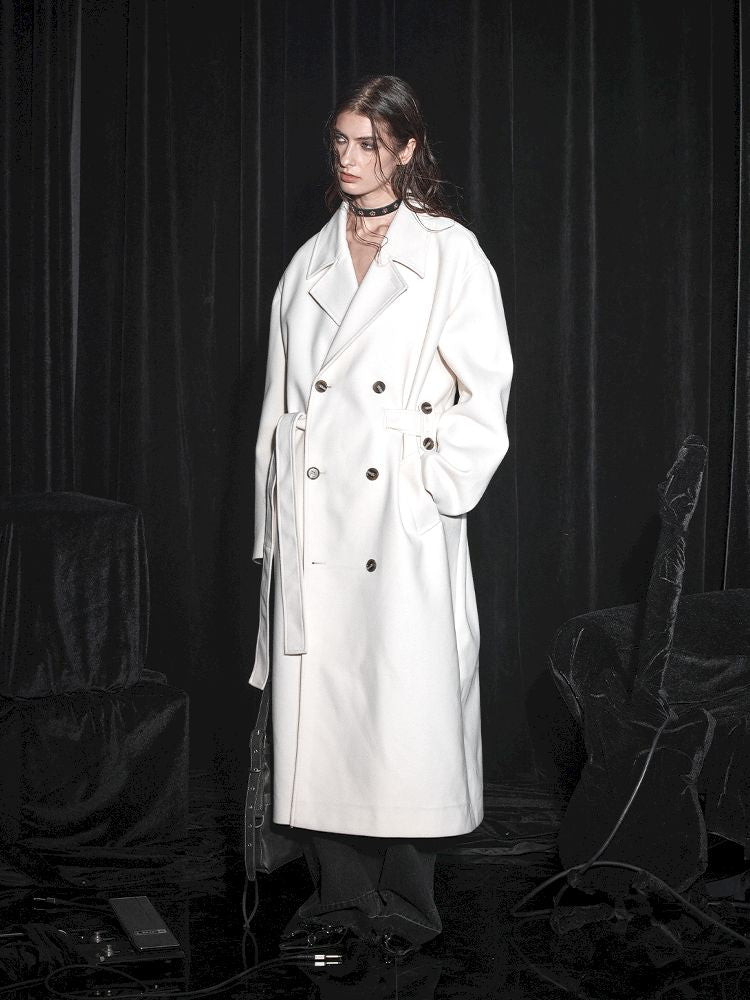 Long Buttoned Coat Jacket