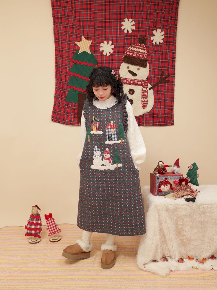 Snowman appliqué Christmas sweater