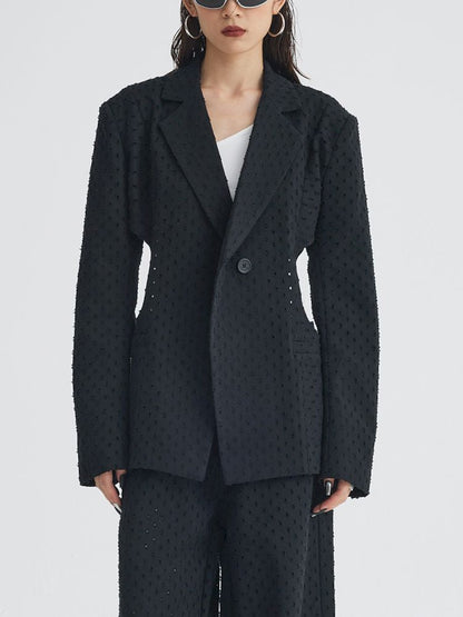 Waist Scooped Suit Jacket