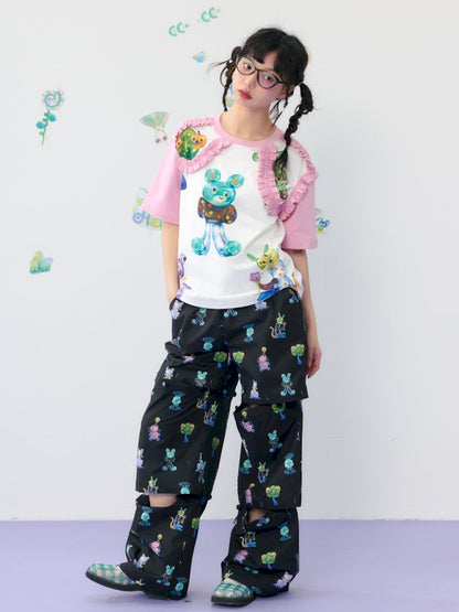 Multi Layer Patchwork Removable Summer Casual Pants