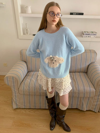 Dog Sea Salt Cheese Plush Sweater