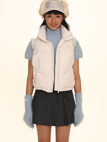 Absorbent bow short down jacket