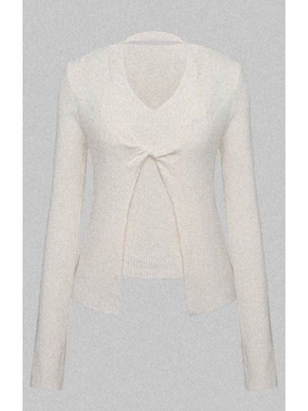 Fake Two Piece Knitted Cardigan