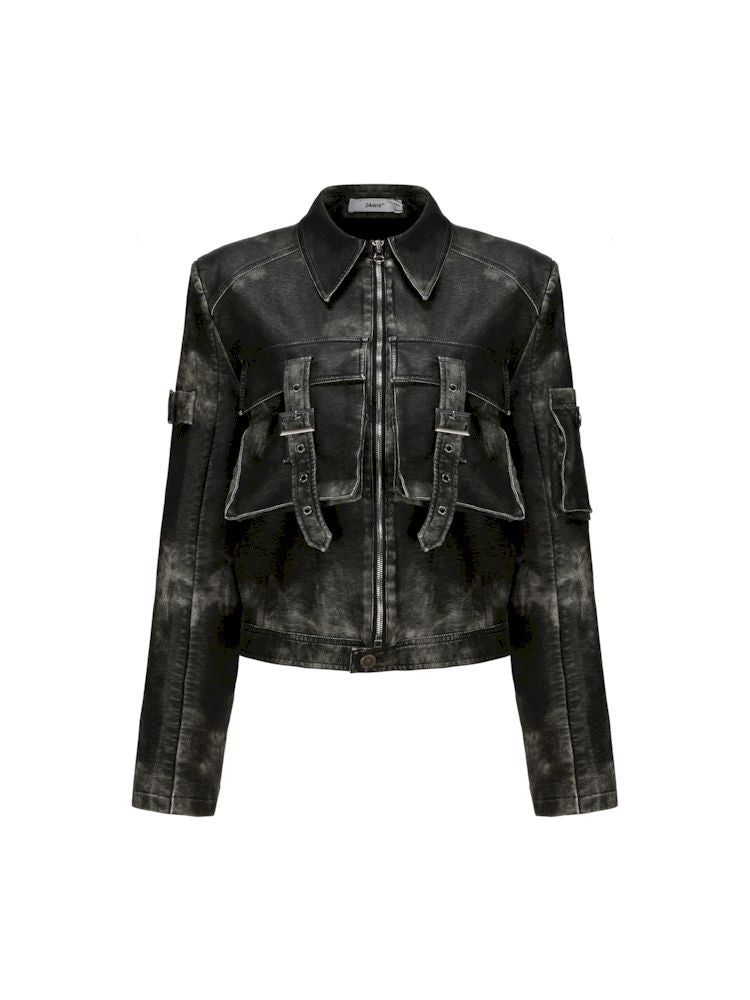 Leather Jacket Coat Women Cotton Version