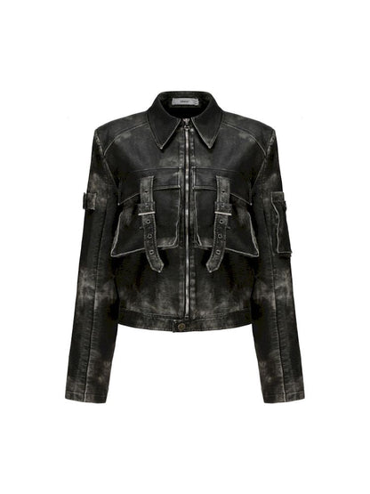 Leather Jacket Coat Women Cotton Version