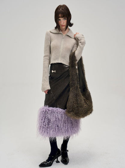 Fur environmental fur essence shoulder bag