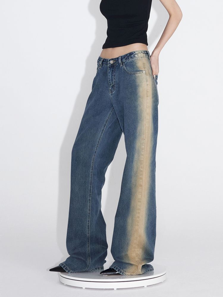 Mud Blue Old Loose Skinny Jeans