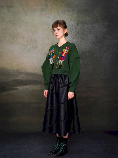 Nutcracker Embroidered Sweatshirt