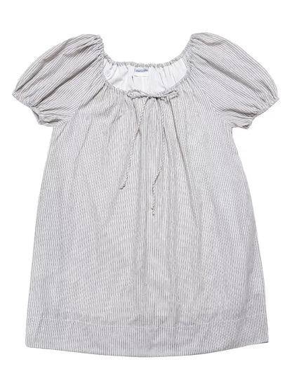 Striped Cotton Vacation Style Loose Dress