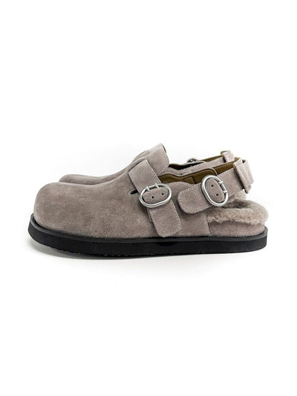 Double Buckle Suede Birkenstock Slippers