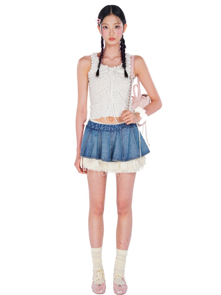 Denim Ultra Short Skirt