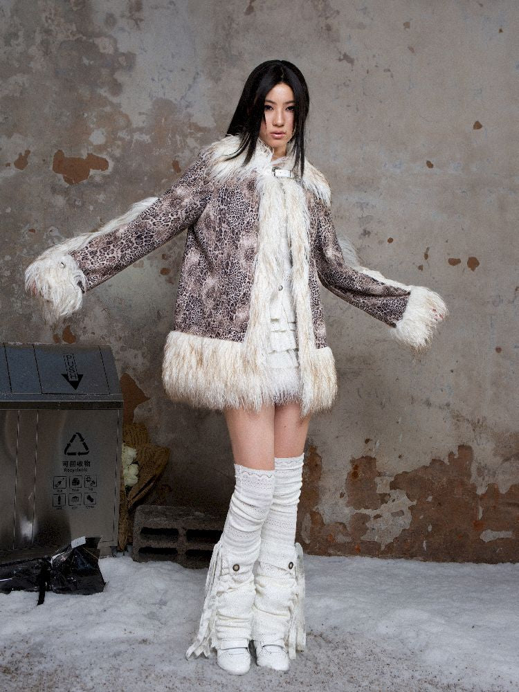 Deerskin velvet fur coat