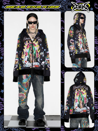 West Coast tide loose oversize Hooded Jacket