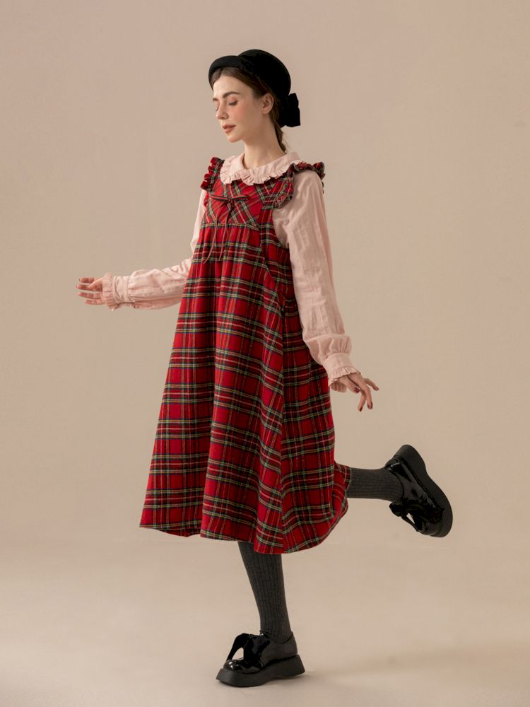 Fly Sleeve Tweed Customized Long Vest Doll Dresses