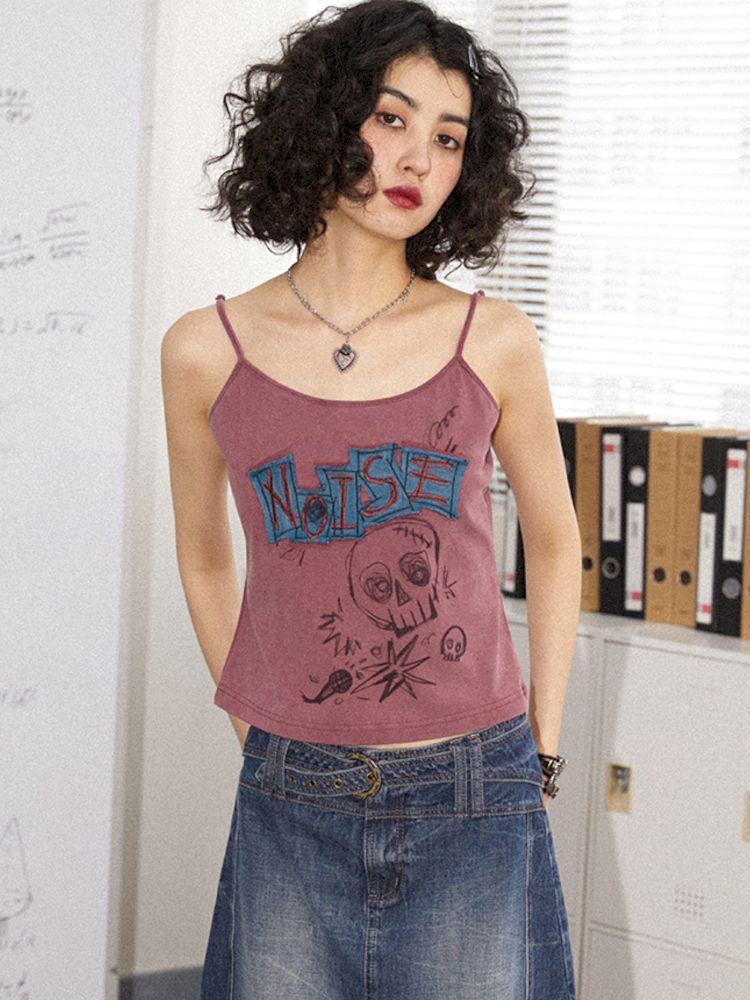 Embroidery Slimming Camisole Tank Top