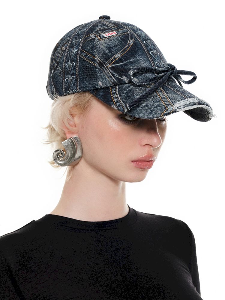 Denim Printed Baseball Cap