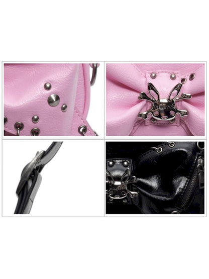 Hardware Decoration Bow Bag