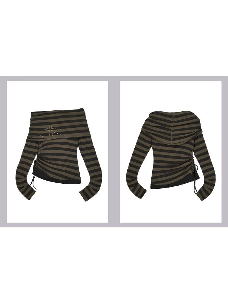 Stripe Knit Long Sleeve T-Shirt