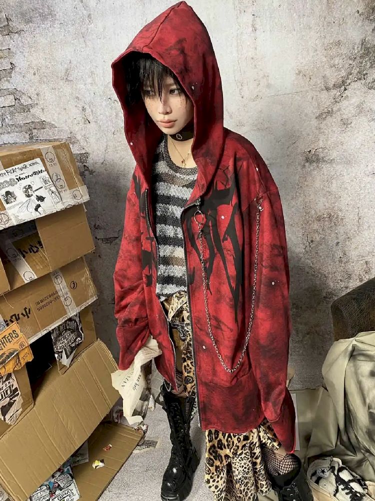 Red Punk Hoodie