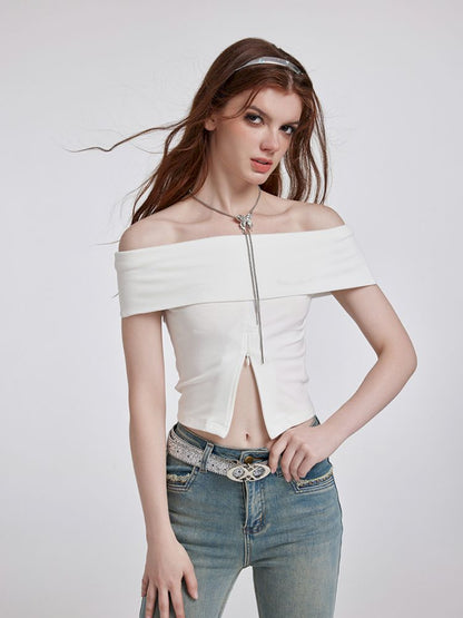 Sexy strapless short bustier bottoming shirt