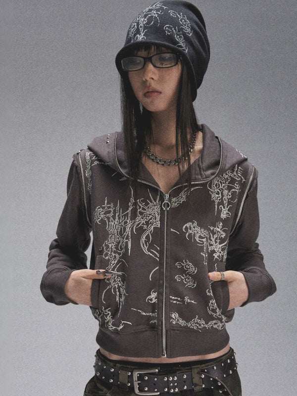 Knit Roll-Up Stacked Hat