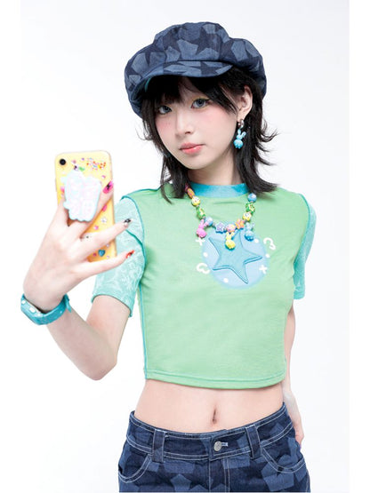 Patchwork Star Short Sleeve T-Shirt