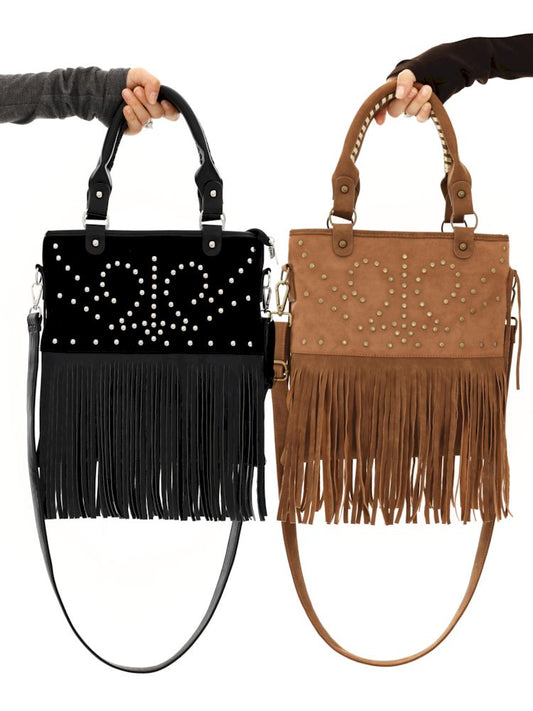 Handheld Crossbody Doppelfunktions-Tassel-Tasche 