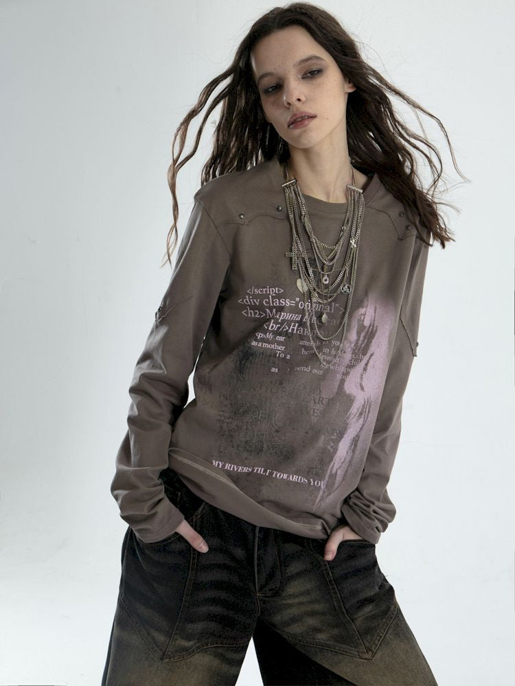 Long Sleeve Punk Style T-Shirt