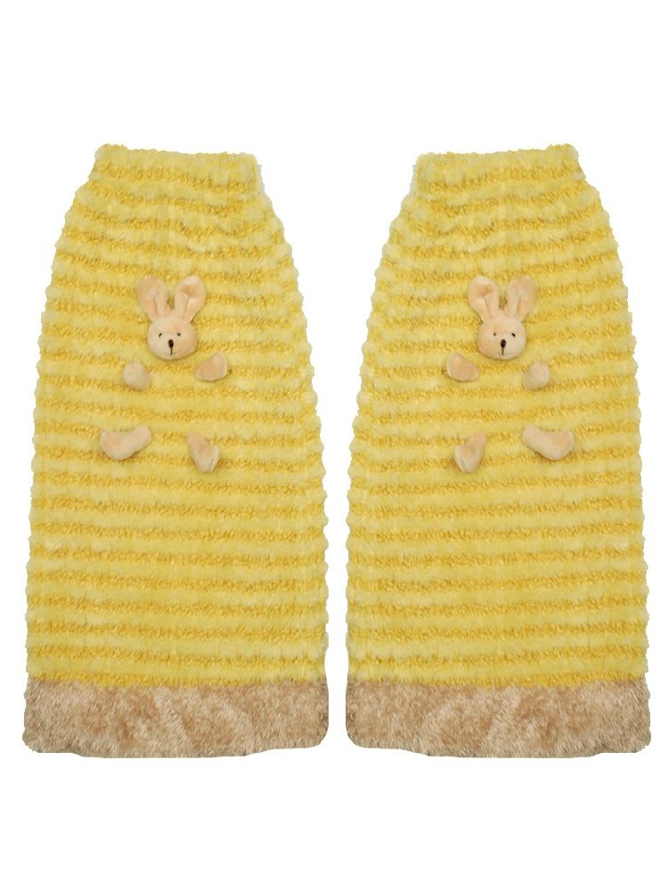 Bunny Doll Yellow Striped Legwarmers