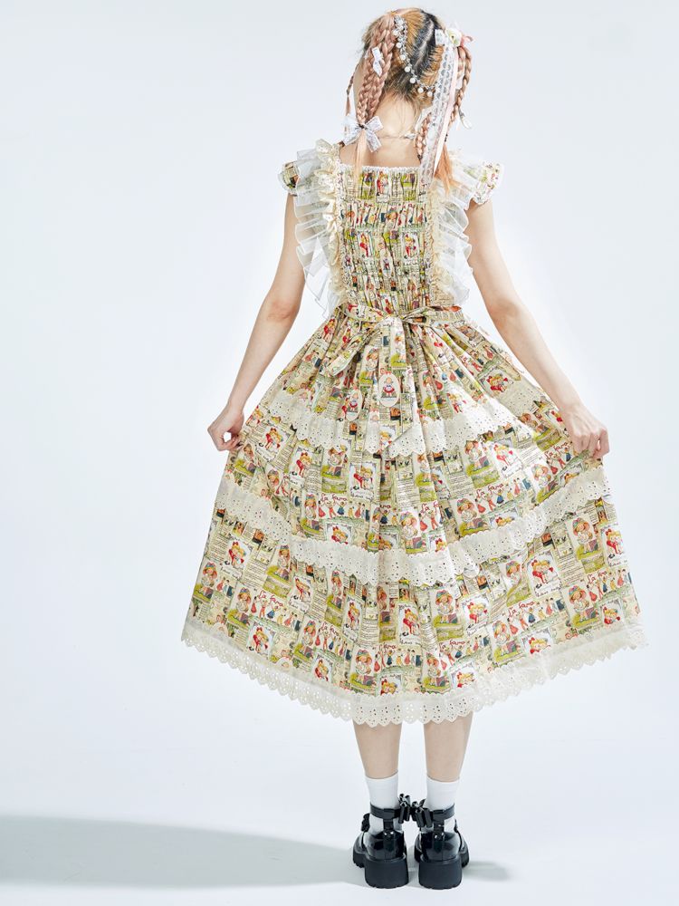 Sweet Cute Skirt Lolita Bowknot Girl Niche Dress