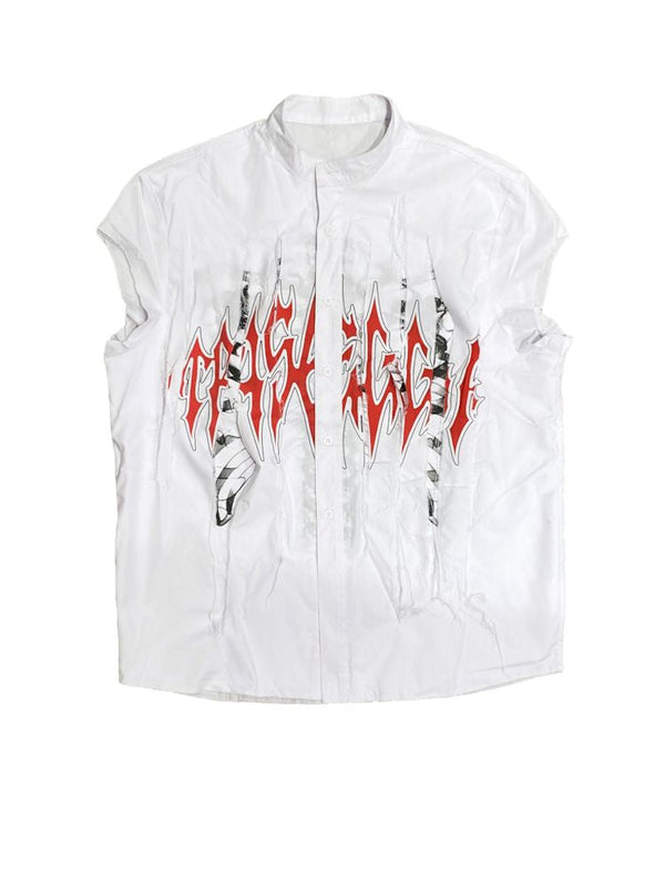 Knife Cut Short Sleeve Shirt