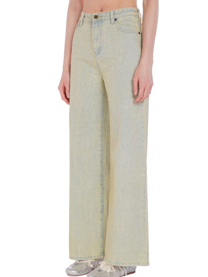 Casual Washed Nostalgia Wide Leg Pants