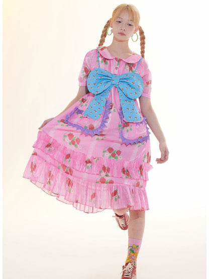 Strawberry Doll Neck Dress