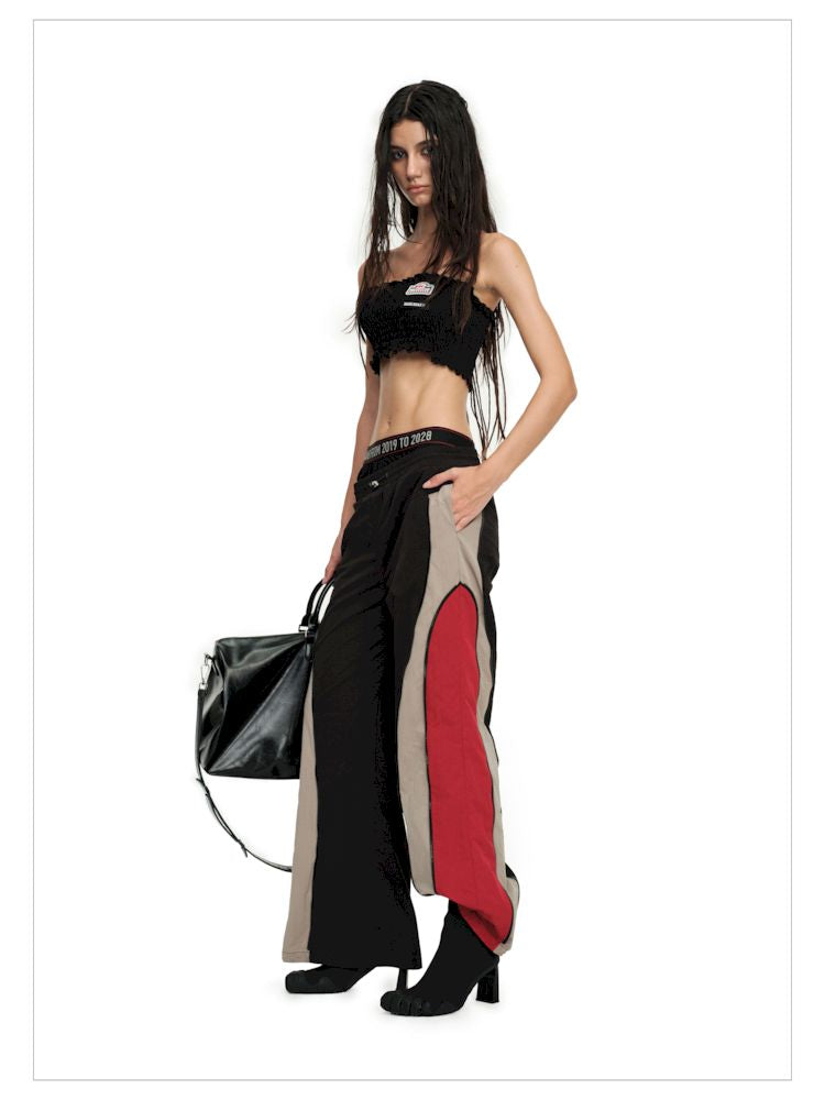 Double Waisted Colorblocked Sport Punch Pants