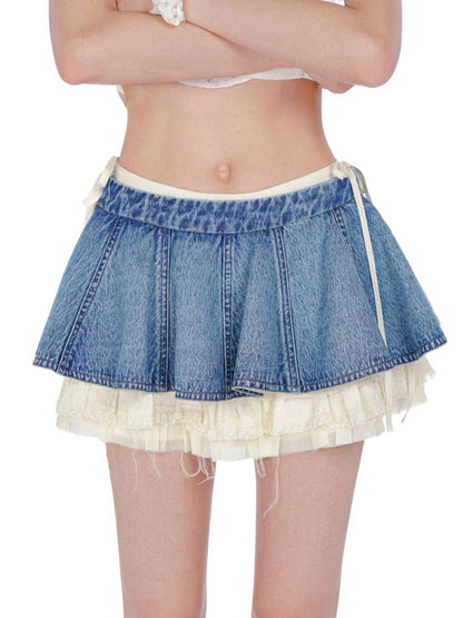 Denim Ultra Short Skirt