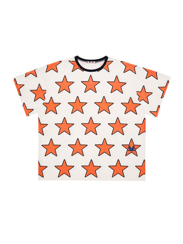 Pentagram print Wide t-shirt