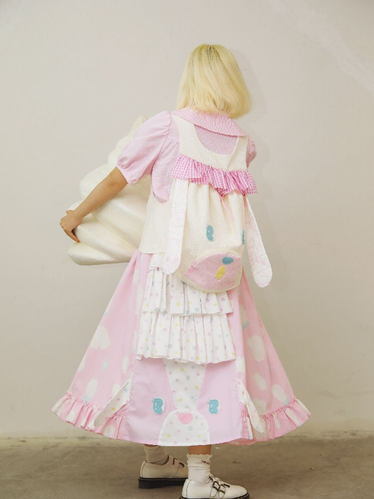 Patchwork Lolita Cake Halter Dress