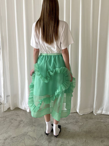 Wave Lace Poncho Half Skirt