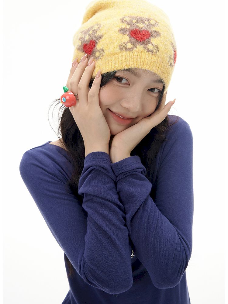 Yellow Love Bear Cold Hat