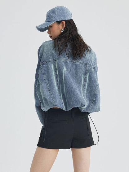 Split Silhouette Denim Jacket