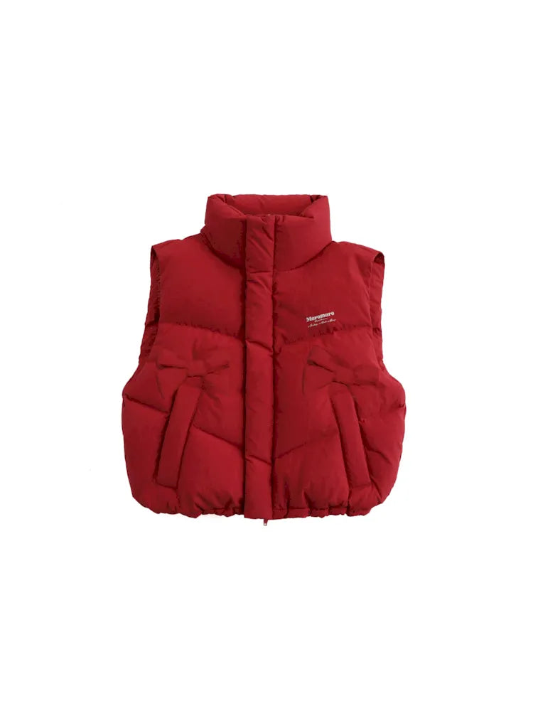 Absorbent bow short down jacket