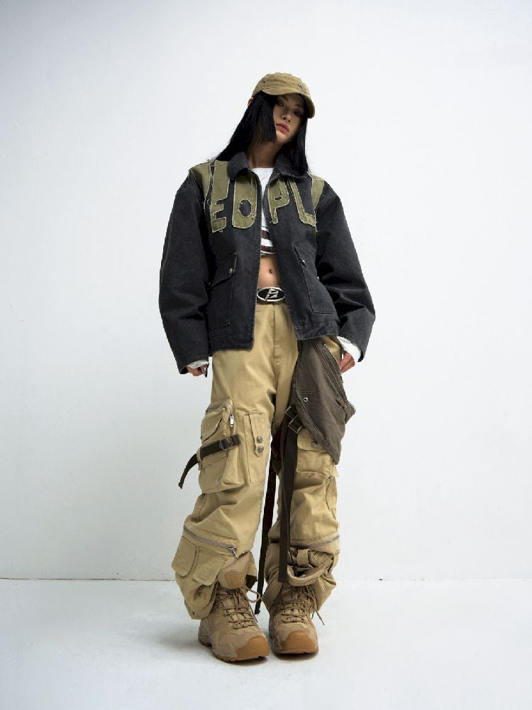 Multi Pockets Straight Work Pants