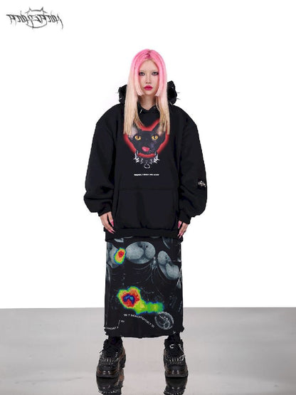 Hooded Studded Rock Punk Genderless Sweatshirt