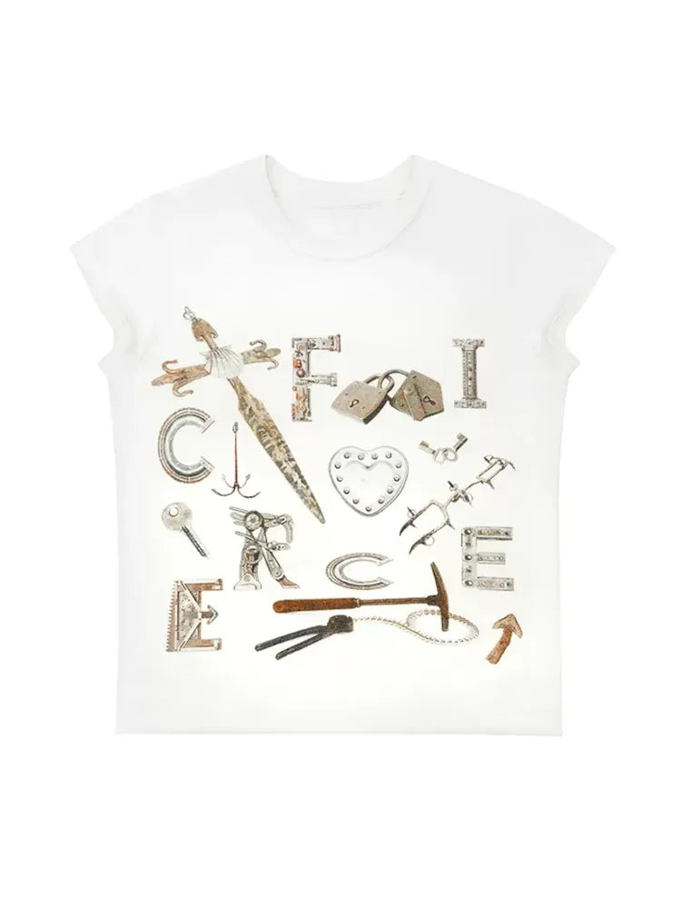 Weapons print t-shirt