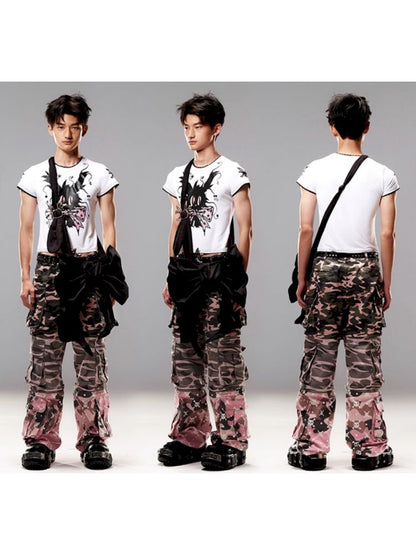 Camouflage print Detachable jeans