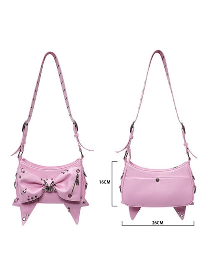 Hardware Decoration Bow Bag