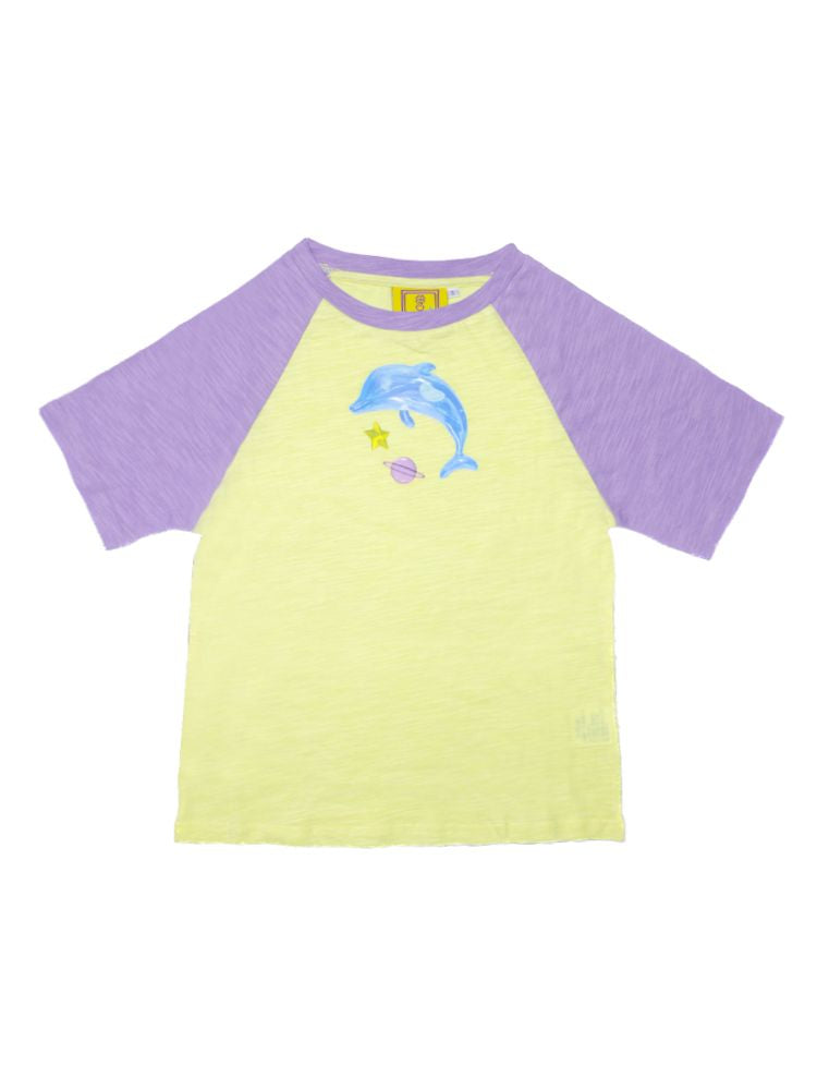 Dopamine Dolphin Plunge Colorblock T-Shirt