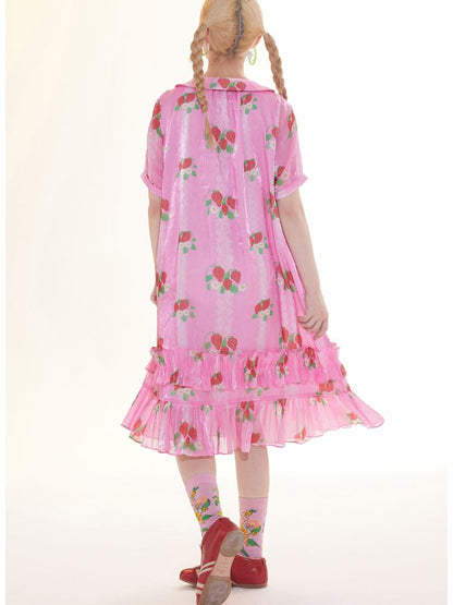 Strawberry Doll Neck Dress